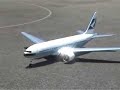RC airliner taxi, aircraft, aviation, 777, Cathay Pacific