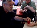 Magician George Schindler's sponge ball trick