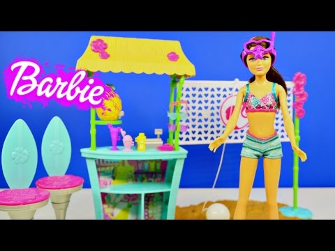 Barbie Sisters Tiki Hut Life In The Dreamhouse Playset Play Doh Volleyball and Skipper Doll