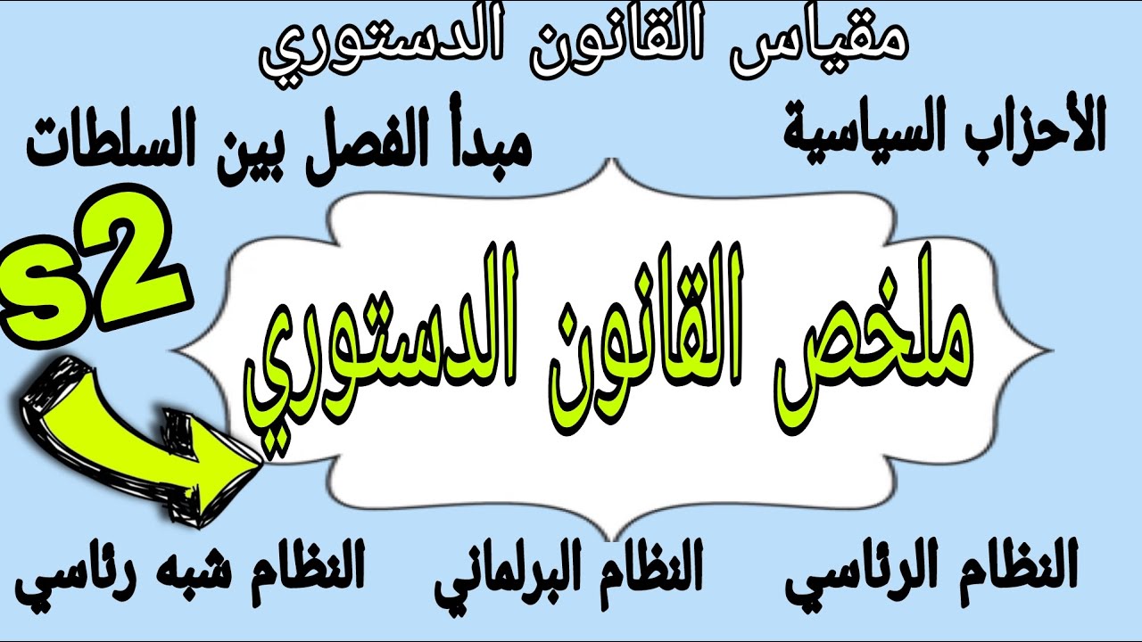 ملخص القانون الدستوري سنة أولى حقوق السداسي الثاني
