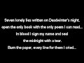 Sonata Arctica - The Misery (..::LYRICS::..)