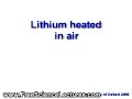 Lithium Burns in Air