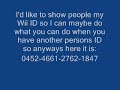 My Wii ID