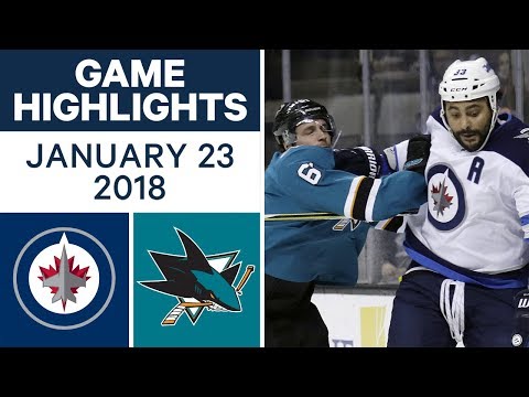 Video: NHL Game Highlights | Jets vs. Sharks — Jan. 23, 2018