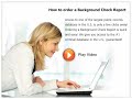 How to order a National Background Check Report