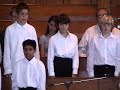 The Wilfred Jury Boys Choir under the direction of Rosemary Bannerman on piano perform Jim Papoulis' 