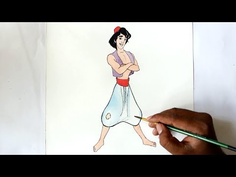 how to draw aladdin