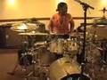 Boy on drums after berklee cafe show- Dana Hawkins