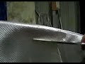 Surfboard: Cutting fibreglass Surfboard: Cutting fibreglass