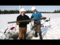 Research - coring mud from icy lake
