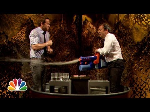 reynolds - Jimmy and Ryan square off in a game of war where the loser faces drenching consequences. Subscribe NOW to Late Night with Jimmy Fallon: http://full.sc/IcjtXJ...