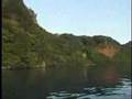 十和田湖御倉半島の真下を遊覧