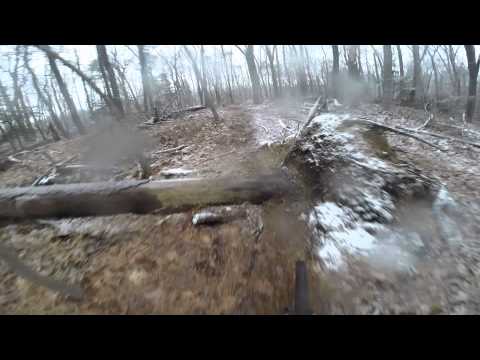 Mountain Biking in the Snow New Jersey Allaire State Park