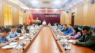 Ban Tuyên giáo và Dân vận Tỉnh ủy làm việc với thành phố Uông Bí để nắm tình hình, tư tưởng nhân dân trong triển khai sắp xếp đơn vị hành chính