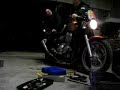 testing 3in1 exaust on triumph adventurer motorbike testing 3in1 exaust on triumph adventurer motorbike