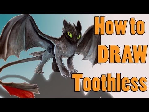 how to draw toothless