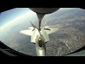Video by Airman 1st Class Rachel Maxwell 99th Air Base Wing Public Affairs KC-135 conducting mid-flight refueling F-22's