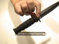 Short KA-BAR Black Tanto Serrated Nylon Sheath Model 5055