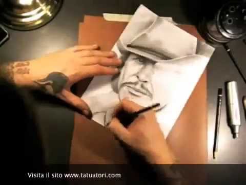 *Speed Drawing Charles Bronson  by Luke Red Tattoo*