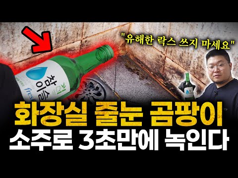 "50년 노후된 욕실 새것 됩니다" 11년차 국내 1등 화장실청소 전문업체만 쓰고 있는 '소주 한방울'로 욕실 타일 곰팡이, 줄눈 물때 흔적없이 싹 없애는 꼼수(문화진 대표 2부)