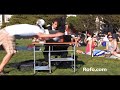 frisbee player owns office desk (w/ slow-mo)