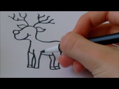 how to draw reindeer