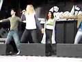 Rahel Fischer and DMJ rehearsaling the song 'I want it all'
