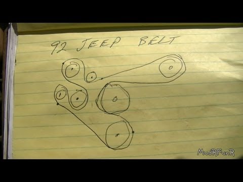 how to change serpentine belt jeep jk