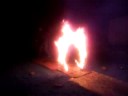 My Brother Riding though a Loop Of Fire on A Monkey Bike