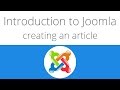 Creare articol in Joomla