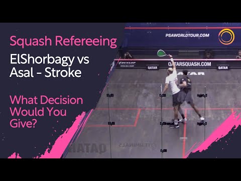 Squash Refereeing: ElShorbagy vs Asal - Stroke