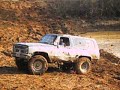 Chevy blazer climbing pond dam mudding