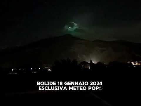 fireball over the skies of Pisa on 18 January 2024 uploaded by  