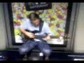 Bloke playing bass at the train station
