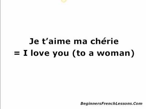 how to u say i love u in french