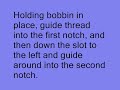 Inserting the bobbin on a Singer sewing machine