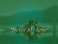 now, how can you think love will end...