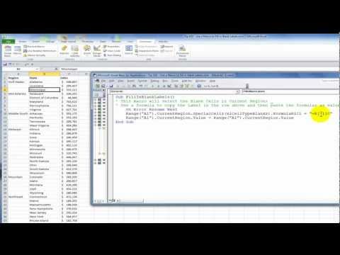 how to define empty cell in excel