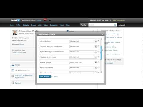how to stop linkedin emails