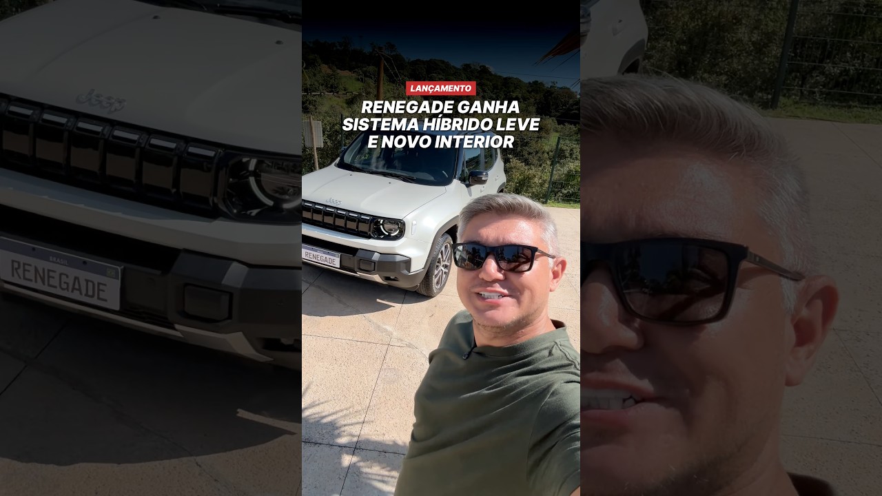 Jeep Renegade chega à linha 2027 com sistema híbrido leve e novo interior