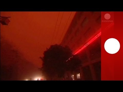 Red - A strong sandstorm swept Gansu Province in northwest China Wednesday afternoon. According to the provincial meteorological center, visibility has been reduced to less than 20 metres (65 feet)...
