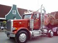 Peterbilt logging truck Deming log show in Lynden parade.