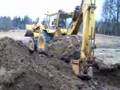 Volvo BM 646 backhoeloader in action