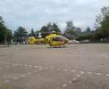 Traumahelikopter op P&R in Leeuwarden 18 juli 2008