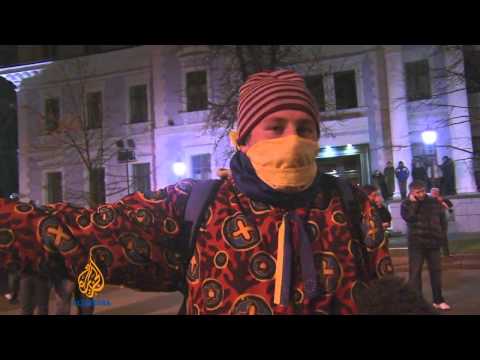 300000 - It's being described as the biggest protest in Ukraine's capital since the Orange Revolution, nine years ago. More than 300000 people took to the streets fo...