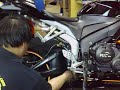 HONDA CBR600 '08yr Installed OHLINS Rear Shock TTX36 in Singapore.www.teamhklracing.com