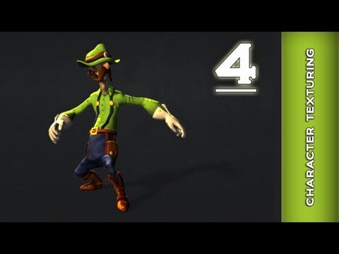 Autodesk Maya 2013 / Zbrush Tutorial - Character Texturing - Painting Time-lapse Part 4