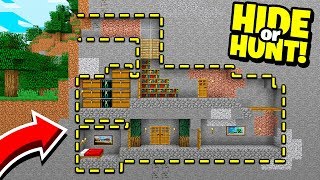 we made SECRET Minecraft cave base! - Hide Or Hunt #1