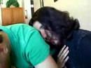 Two of my friends, Hamdy and JR, singing along to Backstreet Boys 