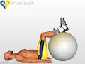 3D Instructions exercise\"Hip Swing\" for femoral gluteus / buttocks